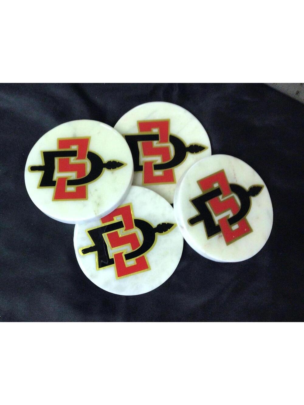 San Diego State University AZTECS SDSU  Stone Coasters set 4